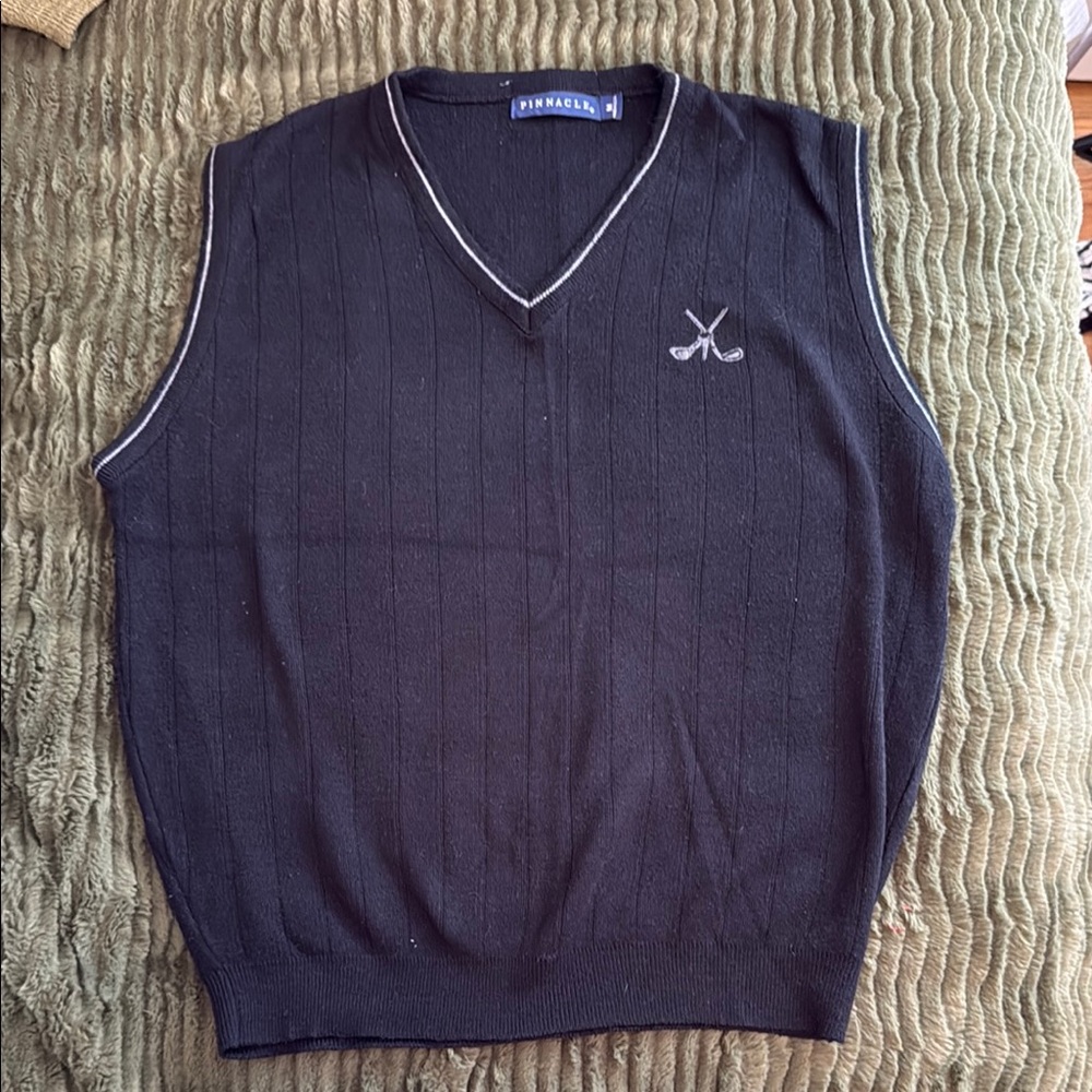 Pinnacle Black V-Neck Sweater Vest